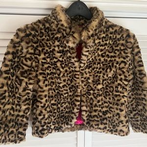 Women faux fur coat, size small,